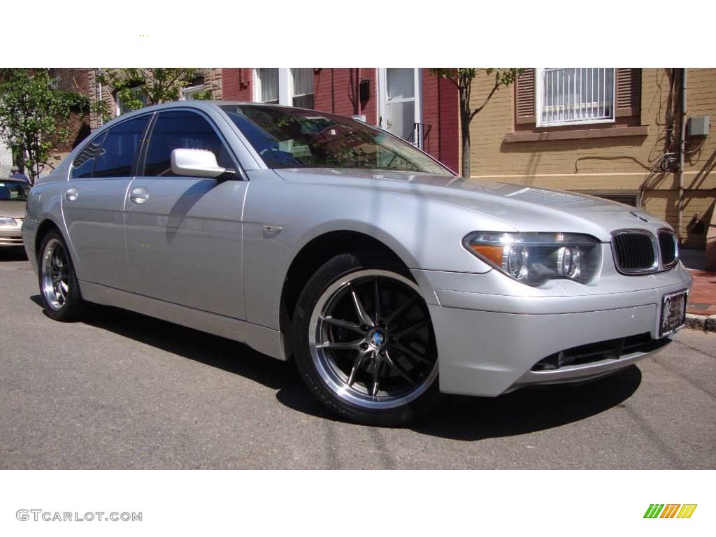 2004 7 Series 745i Sedan - Titanium Silver Metallic / Black/Black photo #2