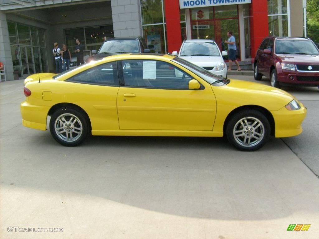 2005 Cavalier LS Sport Coupe - Rally Yellow / Graphite Gray photo #7