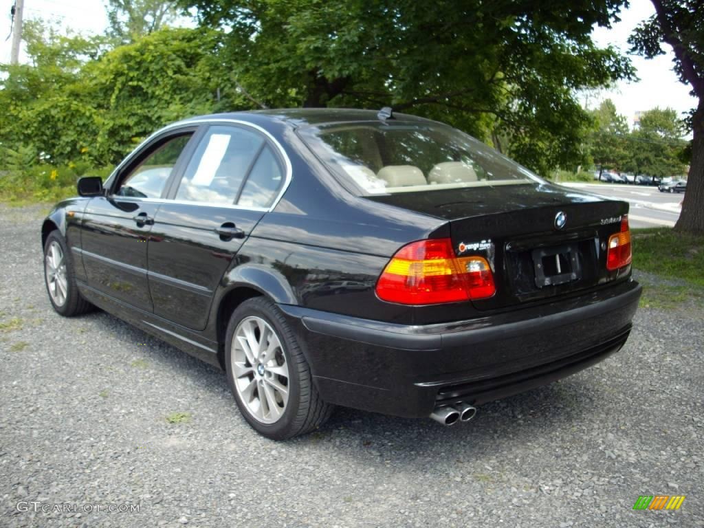 2004 3 Series 330xi Sedan - Jet Black / Sand photo #4