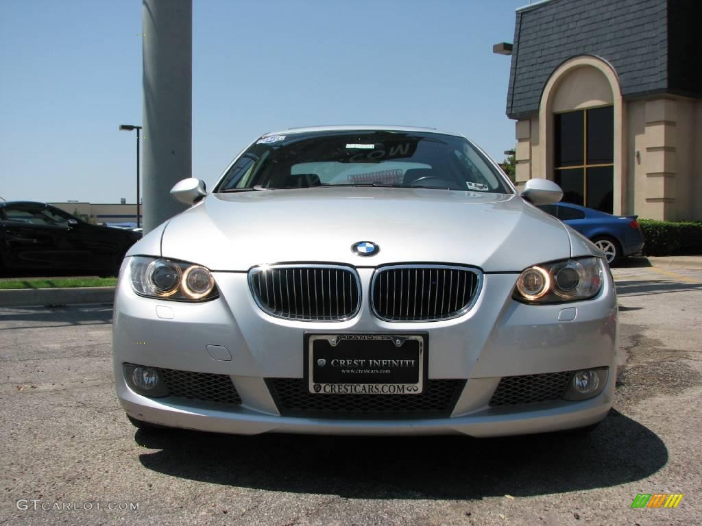 2007 3 Series 335i Coupe - Titanium Silver Metallic / Black photo #2