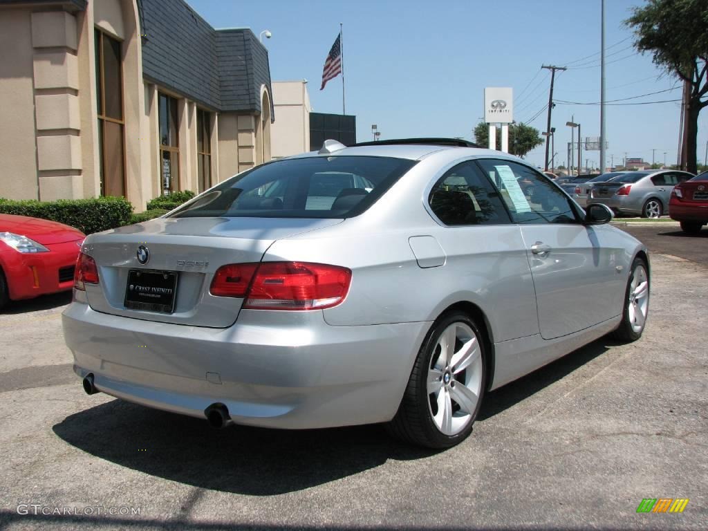 2007 3 Series 335i Coupe - Titanium Silver Metallic / Black photo #6