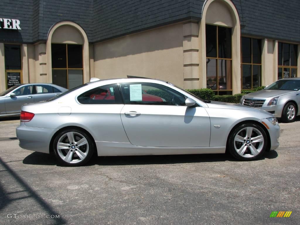 2007 3 Series 335i Coupe - Titanium Silver Metallic / Black photo #7