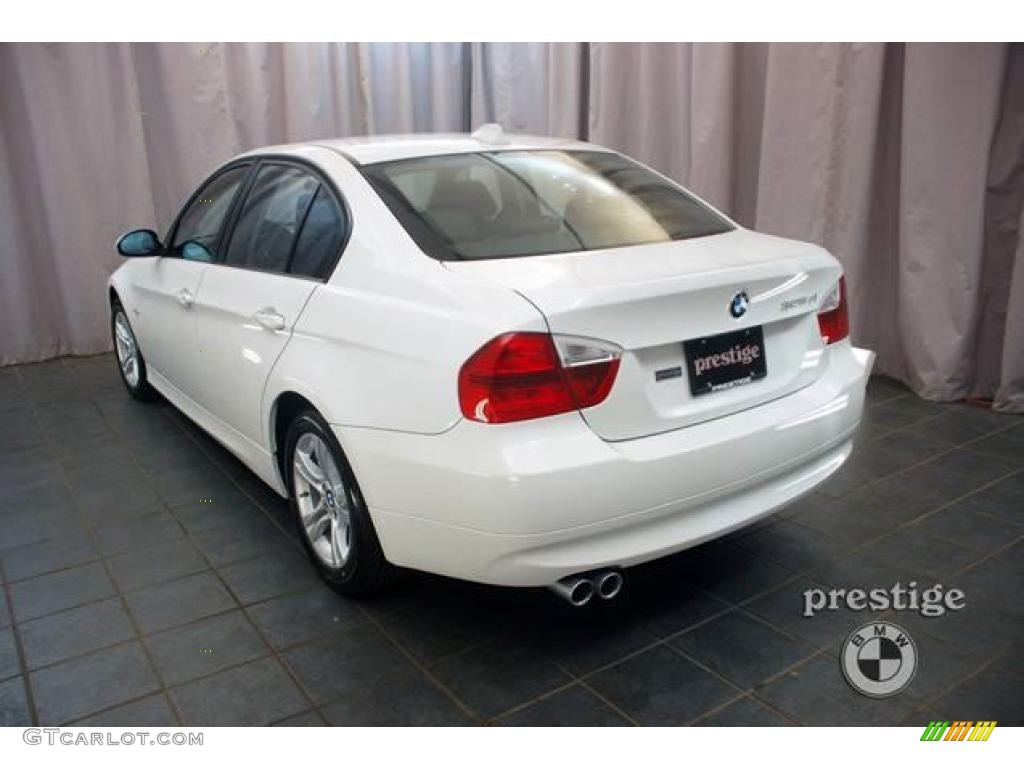 2008 3 Series 328xi Sedan - Alpine White / Black photo #3