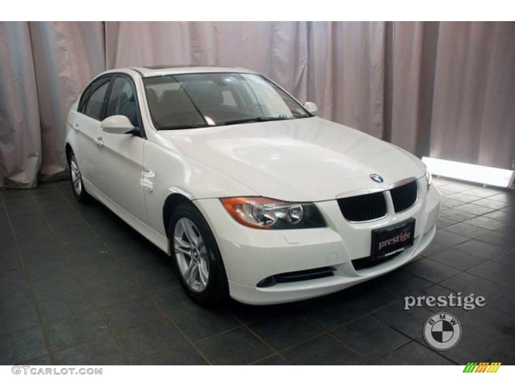 2008 3 Series 328xi Sedan - Alpine White / Black photo #7