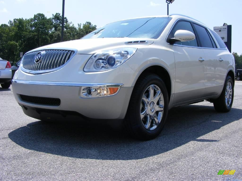 2010 Enclave CXL - White Diamond Tricoat / Cashmere/Cocoa photo #4