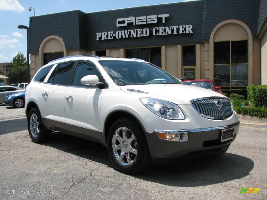 2009 Enclave CXL - White Diamond Tricoat / Dark Titanium/Titanium photo #1