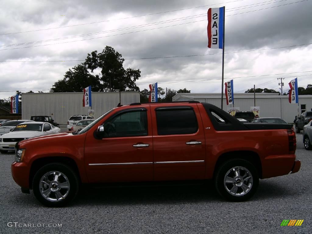 2009 Avalanche LTZ - Inferno Orange Metallic / Ebony photo #6