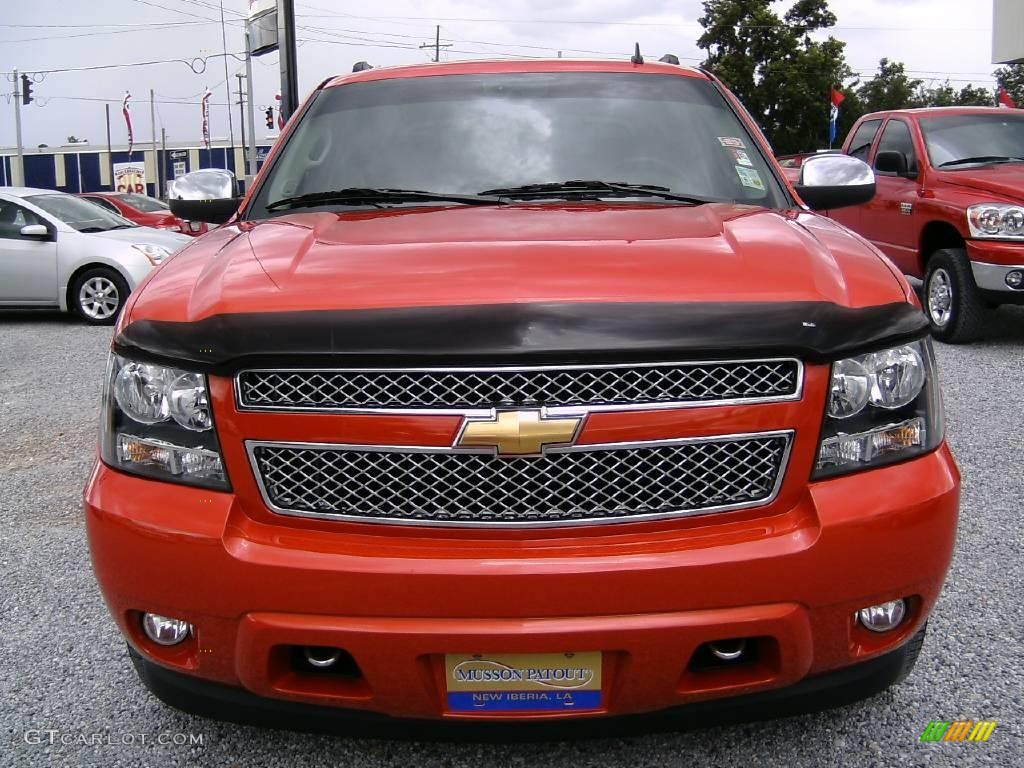 2009 Avalanche LTZ - Inferno Orange Metallic / Ebony photo #8