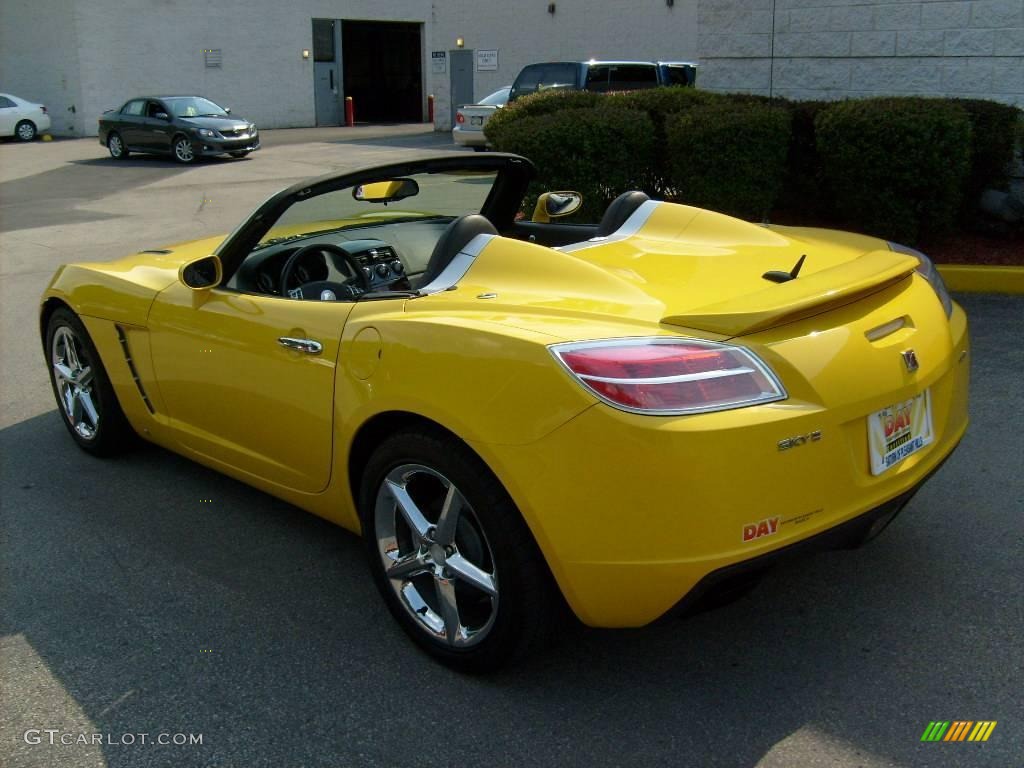 2007 Sky Red Line Roadster - Sunburst Yellow / Black photo #3