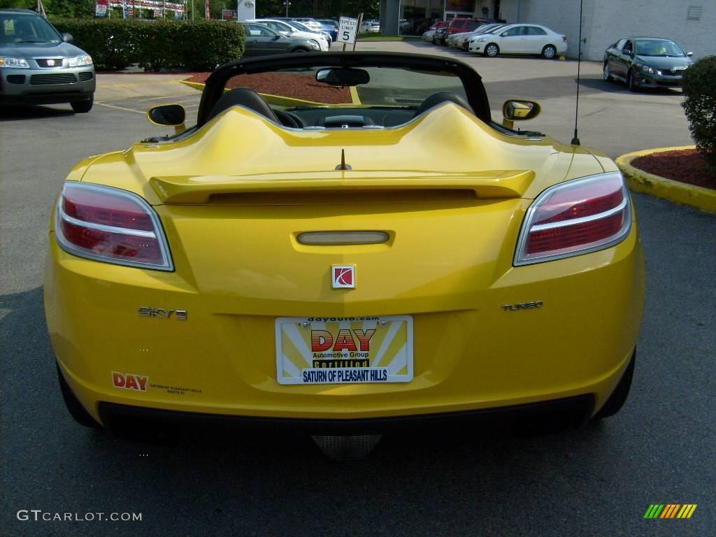 2007 Sky Red Line Roadster - Sunburst Yellow / Black photo #4
