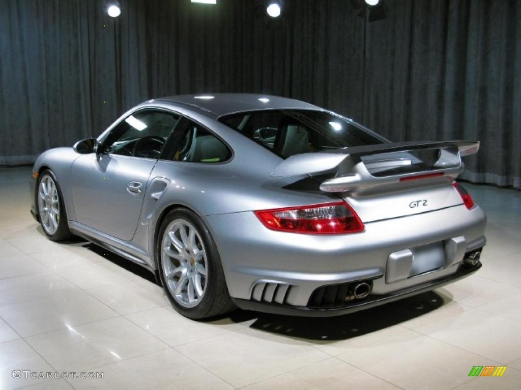 2008 911 GT2 - GT Silver Metallic / Black photo #2
