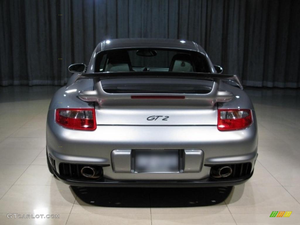 2008 911 GT2 - GT Silver Metallic / Black photo #18