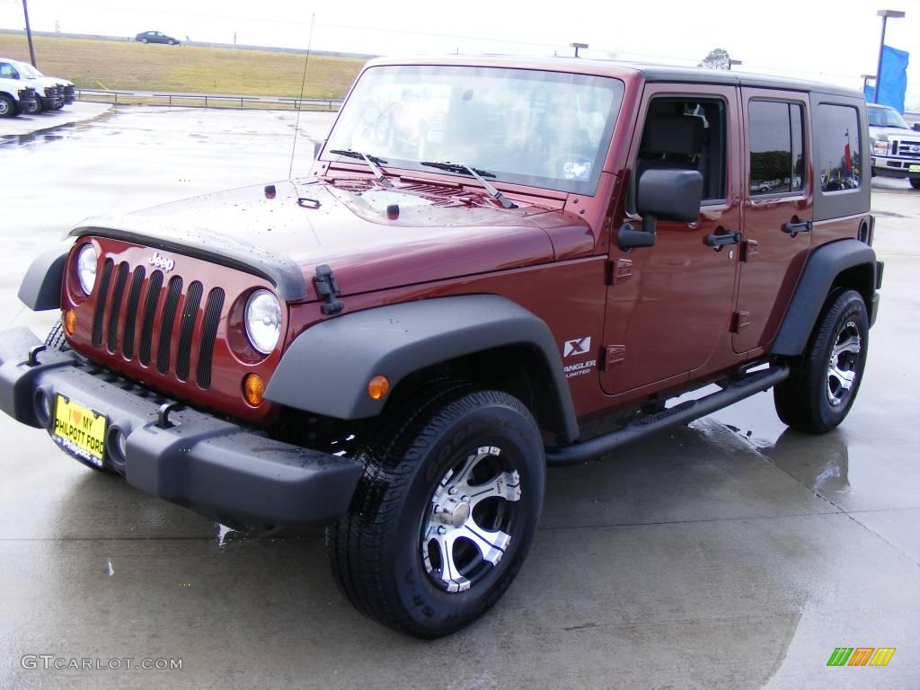 2007 Wrangler Unlimited X - Red Rock Crystal Pearl / Dark Slate Gray/Medium Slate Gray photo #1