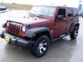 2007 Red Rock Crystal Pearl Jeep Wrangler Unlimited X  photo #1