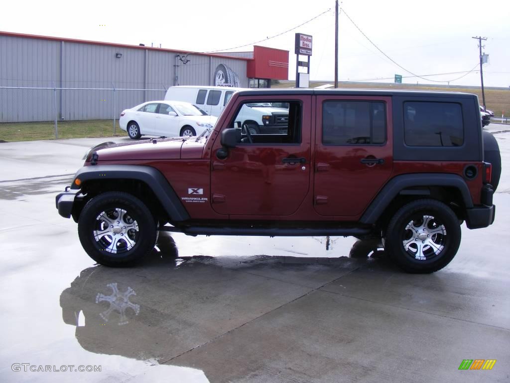 2007 Wrangler Unlimited X - Red Rock Crystal Pearl / Dark Slate Gray/Medium Slate Gray photo #2