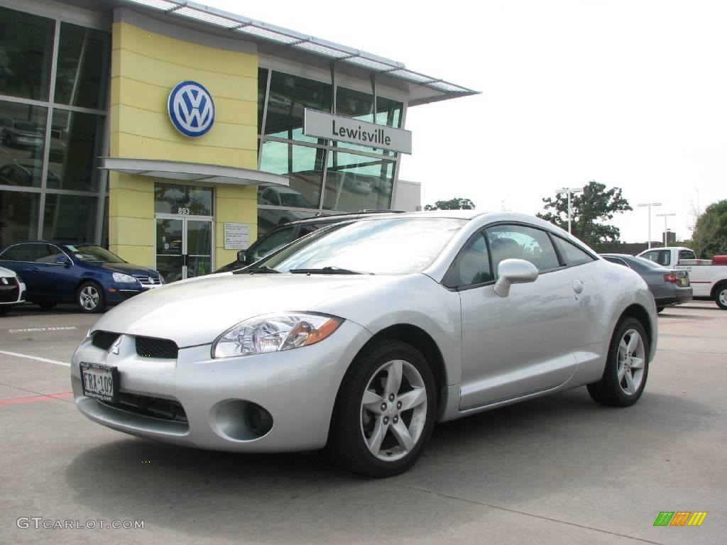 2007 Eclipse GS Coupe - Liquid Silver Metallic / Medium Gray photo #1