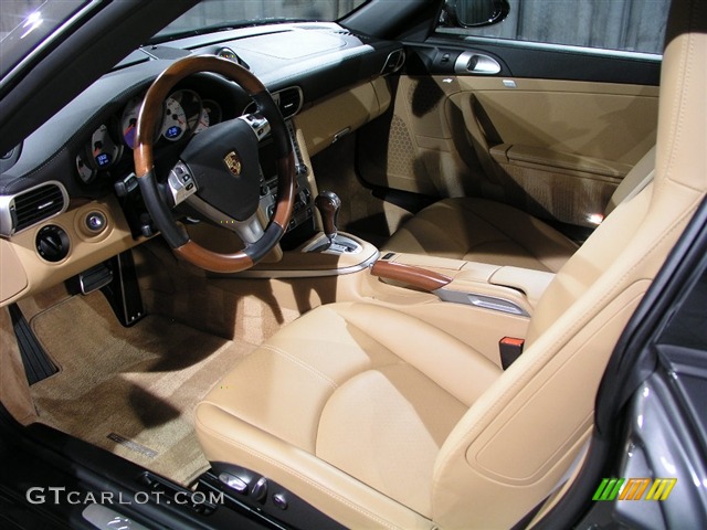 2007 911 Turbo Coupe - Slate Grey Metallic / Sand Beige photo #6