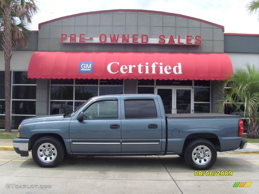 2006 Silverado 1500 LS Crew Cab - Blue Granite Metallic / Dark Charcoal photo #1