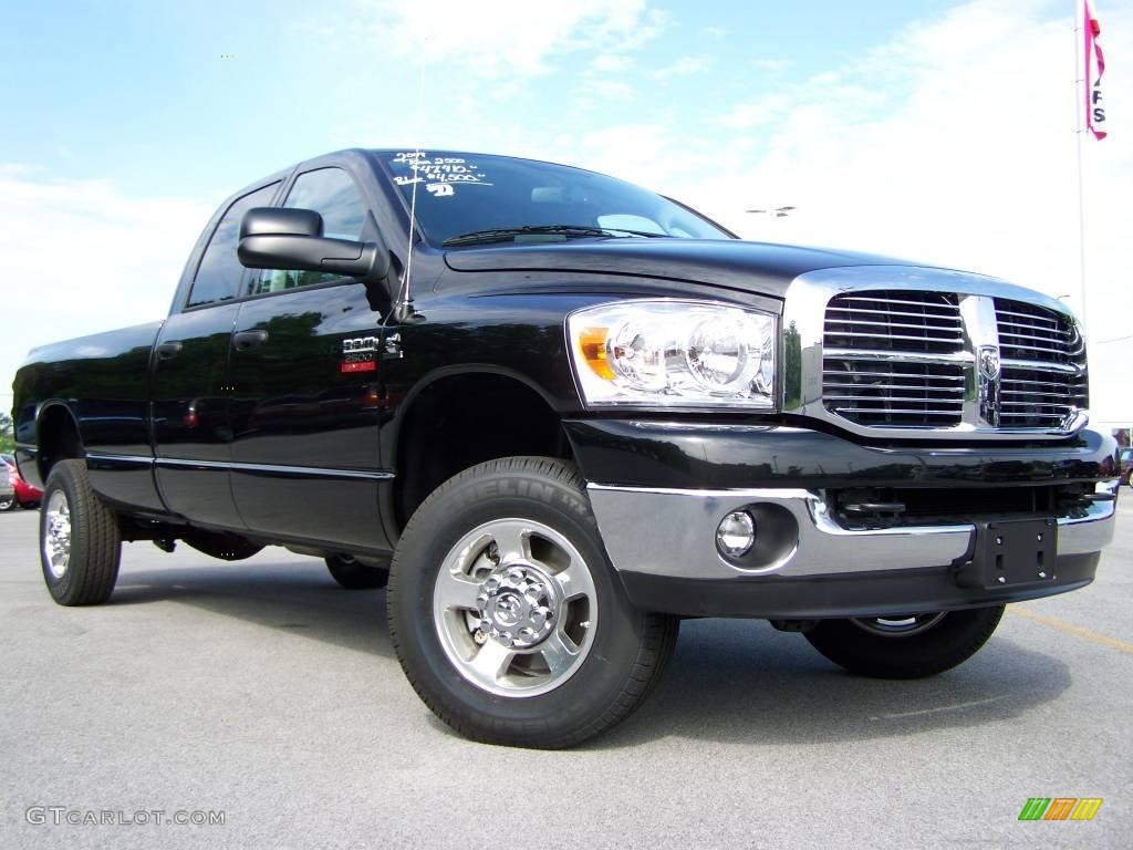 2009 Ram 2500 Big Horn Edition Quad Cab 4x4 - Brilliant Black Crystal Pearl / Medium Slate Gray photo #1