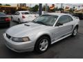 2002 Satin Silver Metallic Ford Mustang V6 Coupe  photo #1