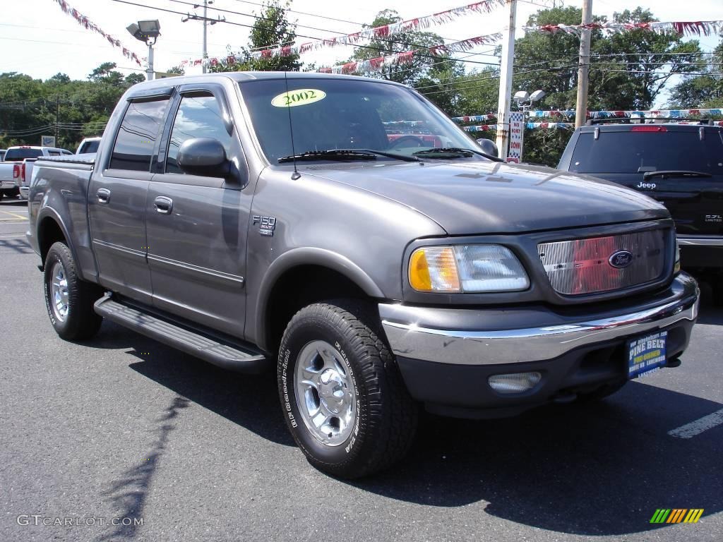 2002 F150 XLT SuperCrew 4x4 - Dark Shadow Grey Metallic / Medium Graphite photo #2