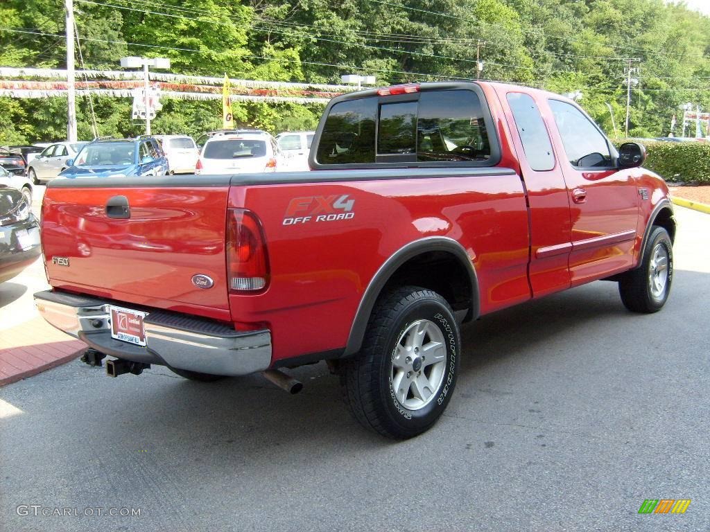 2003 F150 FX4 SuperCab 4x4 - Bright Red / Medium Graphite Grey photo #5