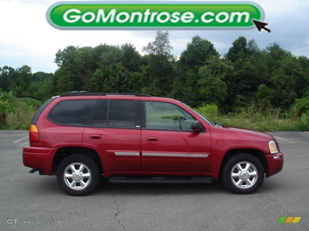 2004 Envoy SLT 4x4 - Magnetic Red Metallic / Medium Pewter photo #1