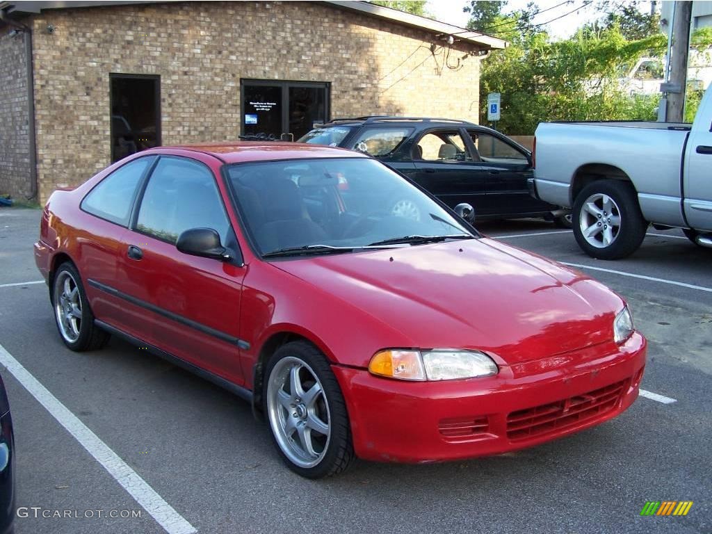 1995 Civic DX Coupe - Milano Red / Black photo #4