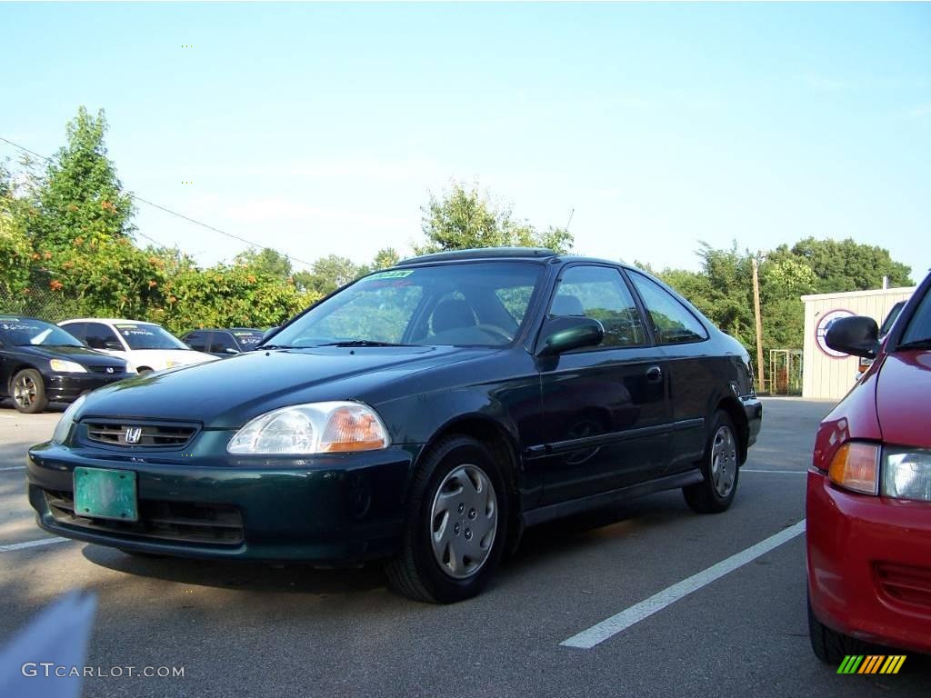 1996 Civic LX Sedan - Dark Green Pearl Metallic / Gray photo #2