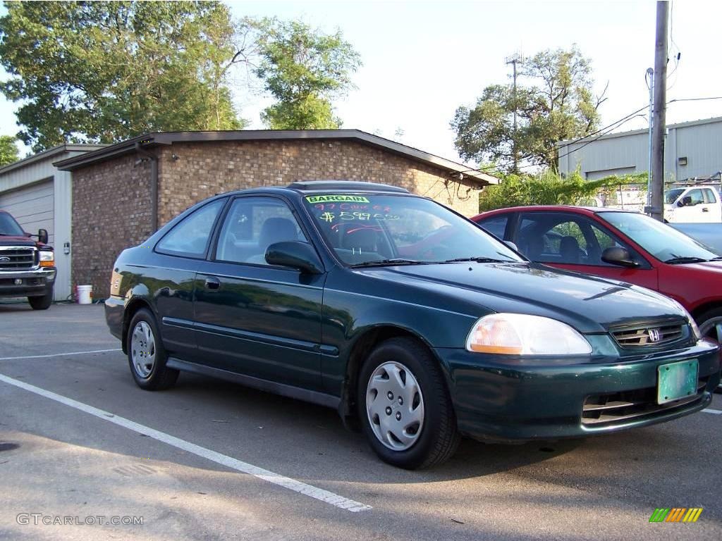 1996 Civic LX Sedan - Dark Green Pearl Metallic / Gray photo #3