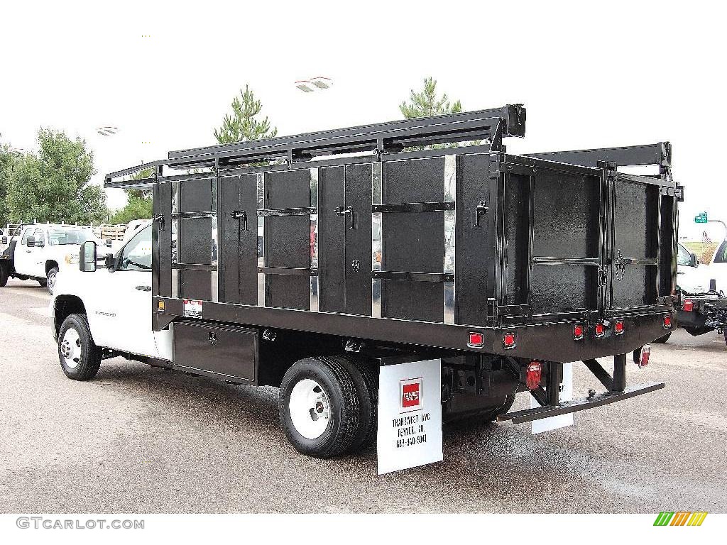 2007 Sierra 3500HD Regular Cab Chassis Dump Truck - Summit White / Dark Titanium photo #5