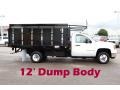 Summit White - Sierra 3500HD Regular Cab Chassis Dump Truck Photo No. 7