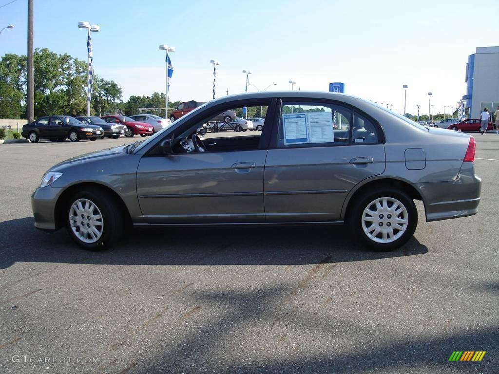 2004 Civic LX Sedan - Magnesium Metallic / Gray photo #2