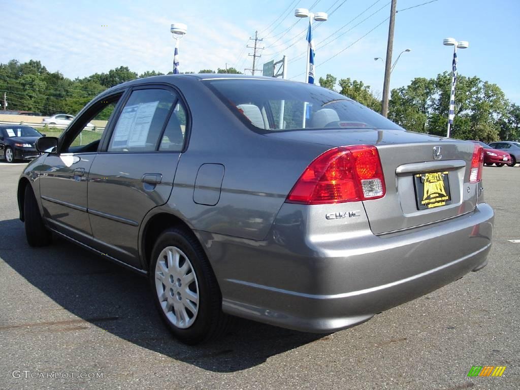 2004 Civic LX Sedan - Magnesium Metallic / Gray photo #3