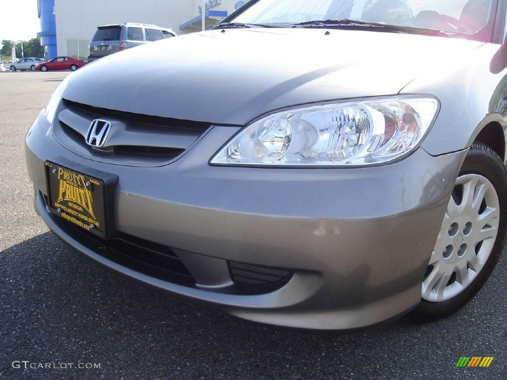 2004 Civic LX Sedan - Magnesium Metallic / Gray photo #9