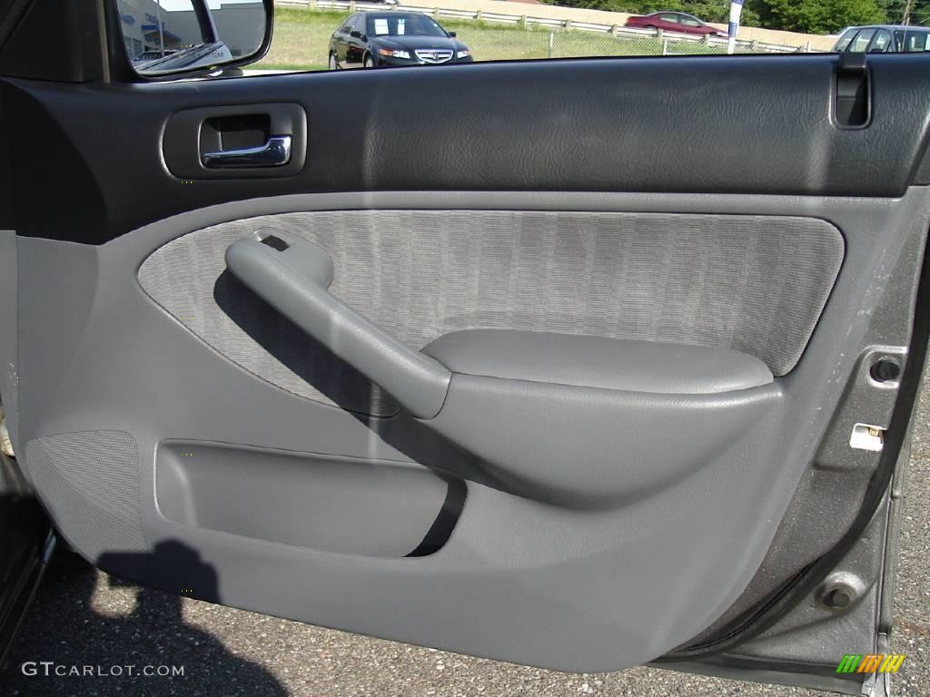 2004 Civic LX Sedan - Magnesium Metallic / Gray photo #17