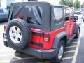 2007 Flame Red Jeep Wrangler Unlimited X  photo #2
