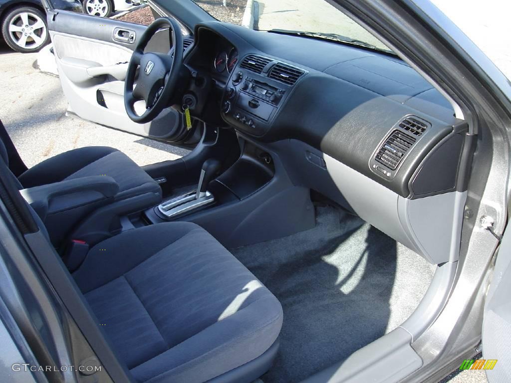 2004 Civic LX Sedan - Magnesium Metallic / Gray photo #18