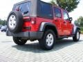 2007 Flame Red Jeep Wrangler Unlimited X  photo #5