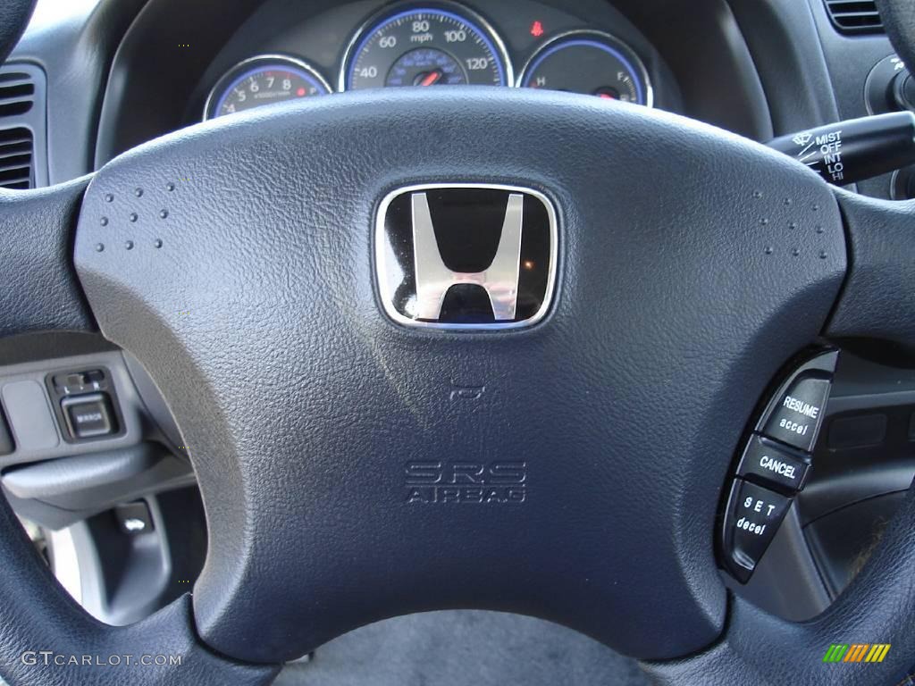 2004 Civic LX Sedan - Magnesium Metallic / Gray photo #23