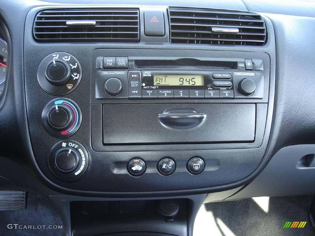 2004 Civic LX Sedan - Magnesium Metallic / Gray photo #24