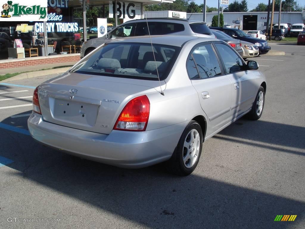 2002 Elantra GLS Sedan - Silver Pewter / Gray photo #2