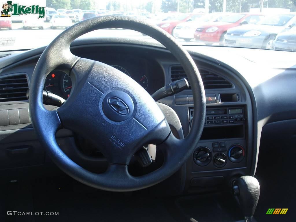 2002 Elantra GLS Sedan - Silver Pewter / Gray photo #11