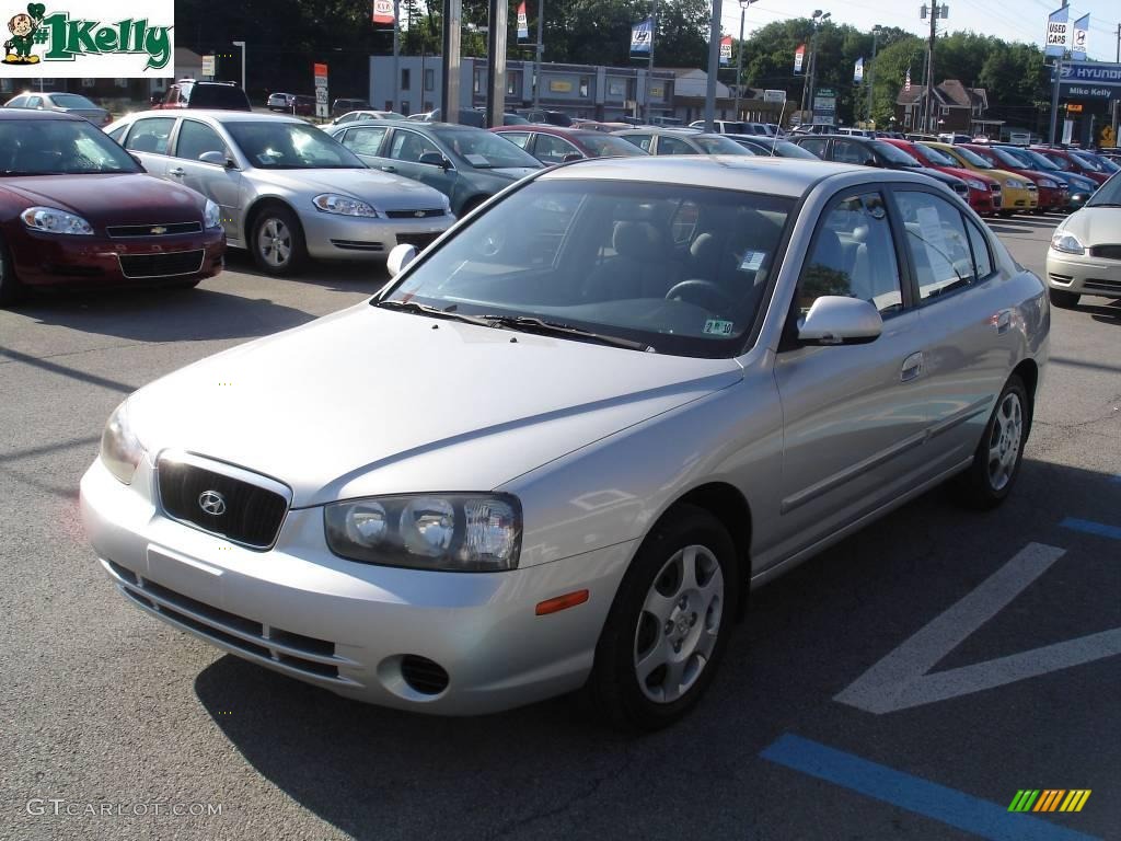2002 Elantra GLS Sedan - Silver Pewter / Gray photo #14