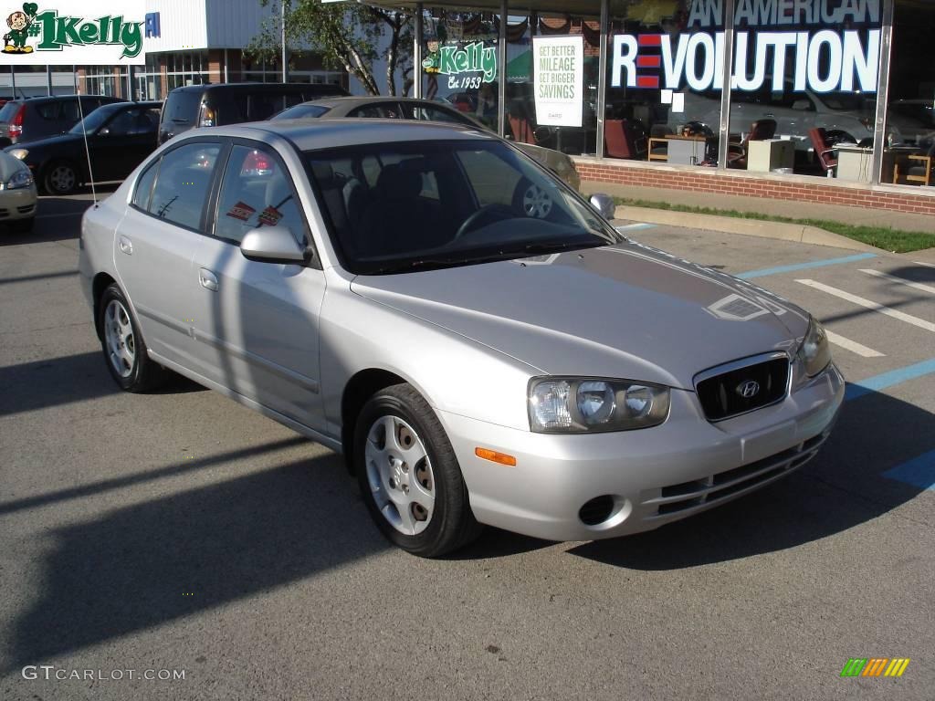 2002 Elantra GLS Sedan - Silver Pewter / Gray photo #16