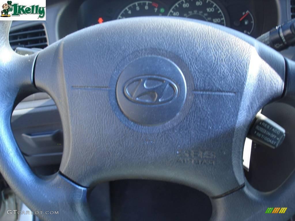 2002 Elantra GLS Sedan - Silver Pewter / Gray photo #19