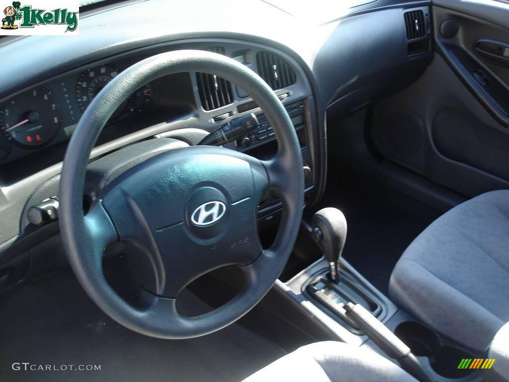 2004 Elantra GLS Sedan - Crimson Dark Red / Gray photo #7