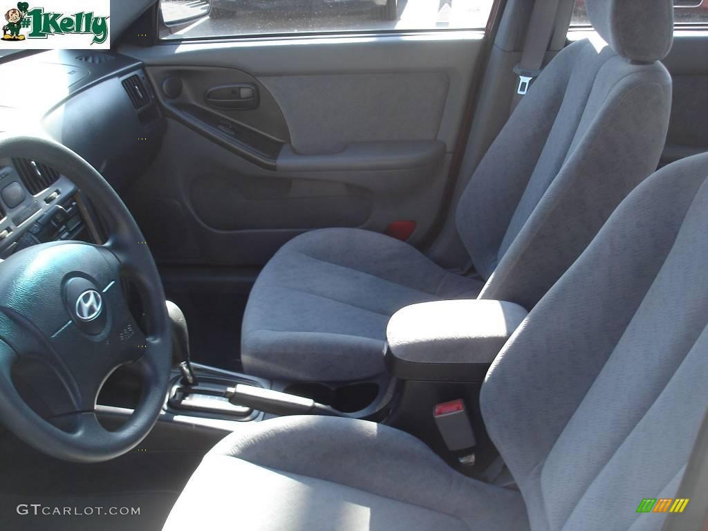 2004 Elantra GLS Sedan - Crimson Dark Red / Gray photo #8