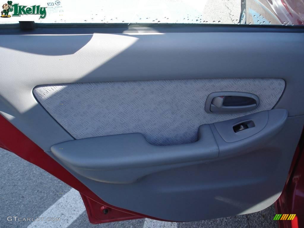 2004 Elantra GLS Sedan - Crimson Dark Red / Gray photo #10