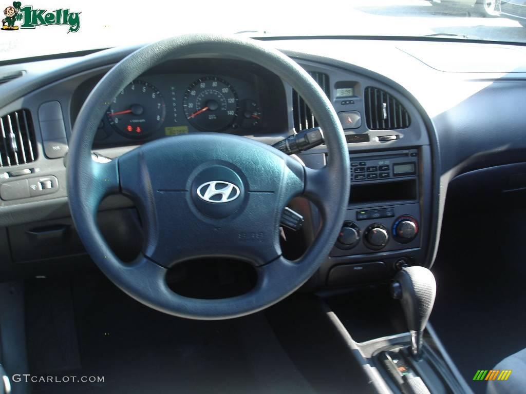 2004 Elantra GLS Sedan - Crimson Dark Red / Gray photo #11